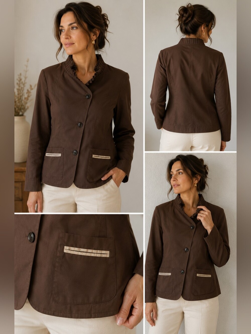 Armani Collezioni Woven Button Front Lightweight Vintage Jacket 12